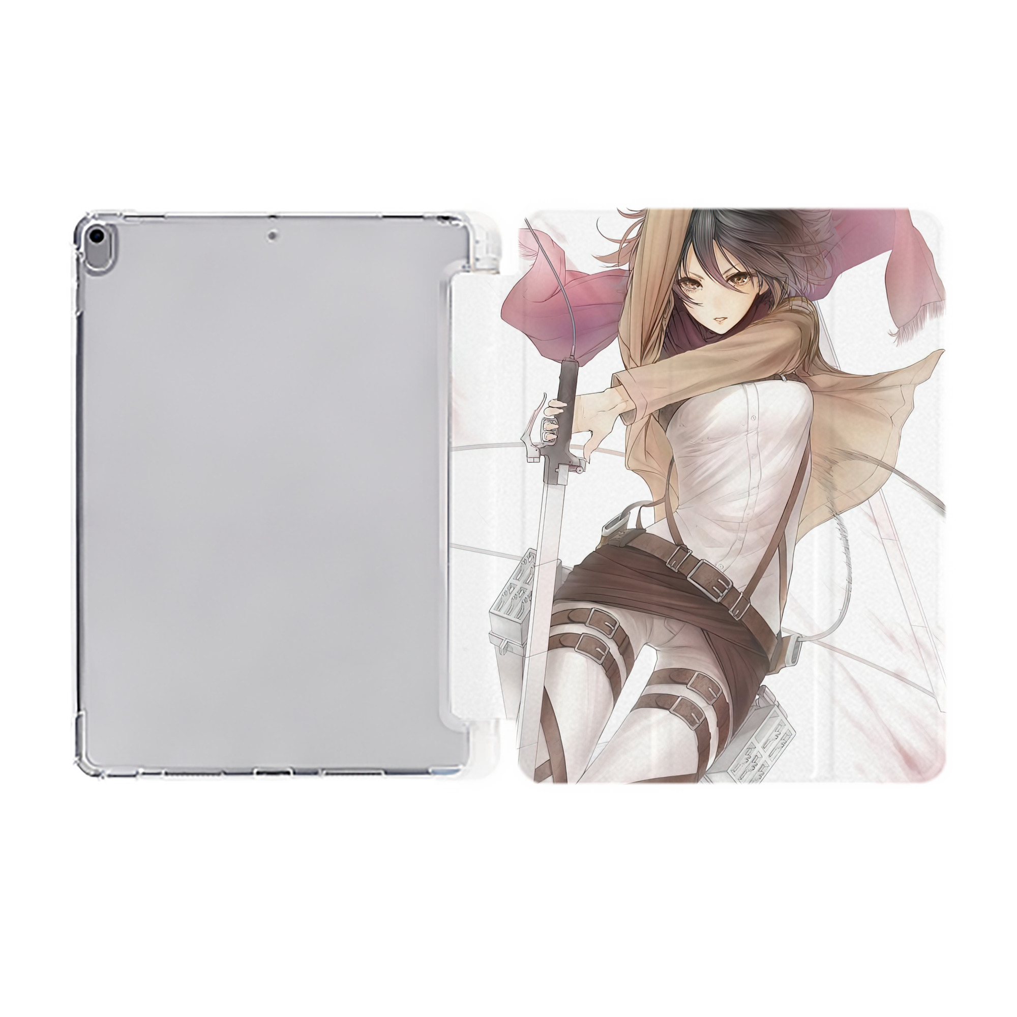 （画像用） 進撃の巨人 Attack on Titan IPad ケース ペン収納付き 三つ折りスタンド PUレザー×シリコン 対応機種9.5/10.5/10.9インチ